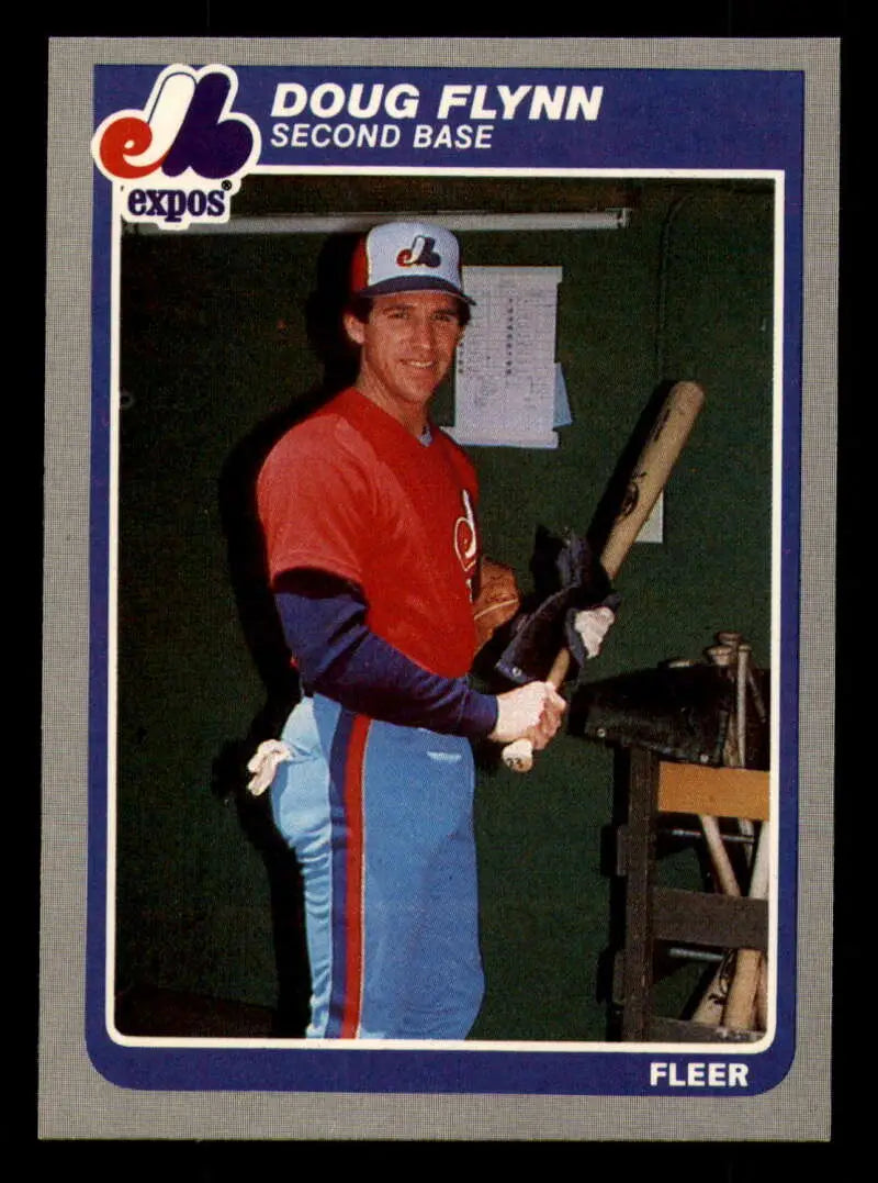 1985 Fleer #397 Doug Flynn EX Excellent Montreal Expos Baseball Card - Baseball Card Single