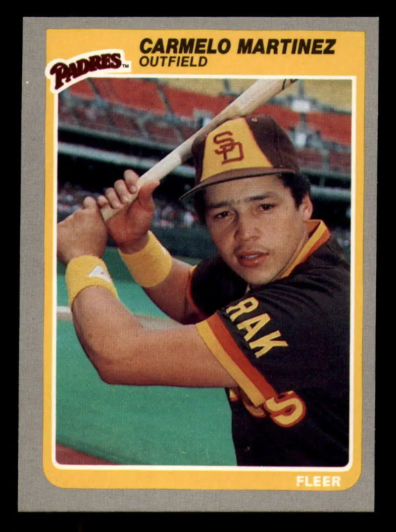 1985 Fleer #40 Carmelo Martinez EX Excellent San Diego Padres Baseball Card - Baseball Card Single
