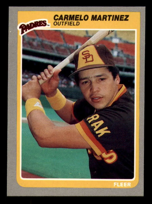 1985 Fleer #40 Carmelo Martinez EX Excellent San Diego Padres Baseball Card - Baseball Card Single