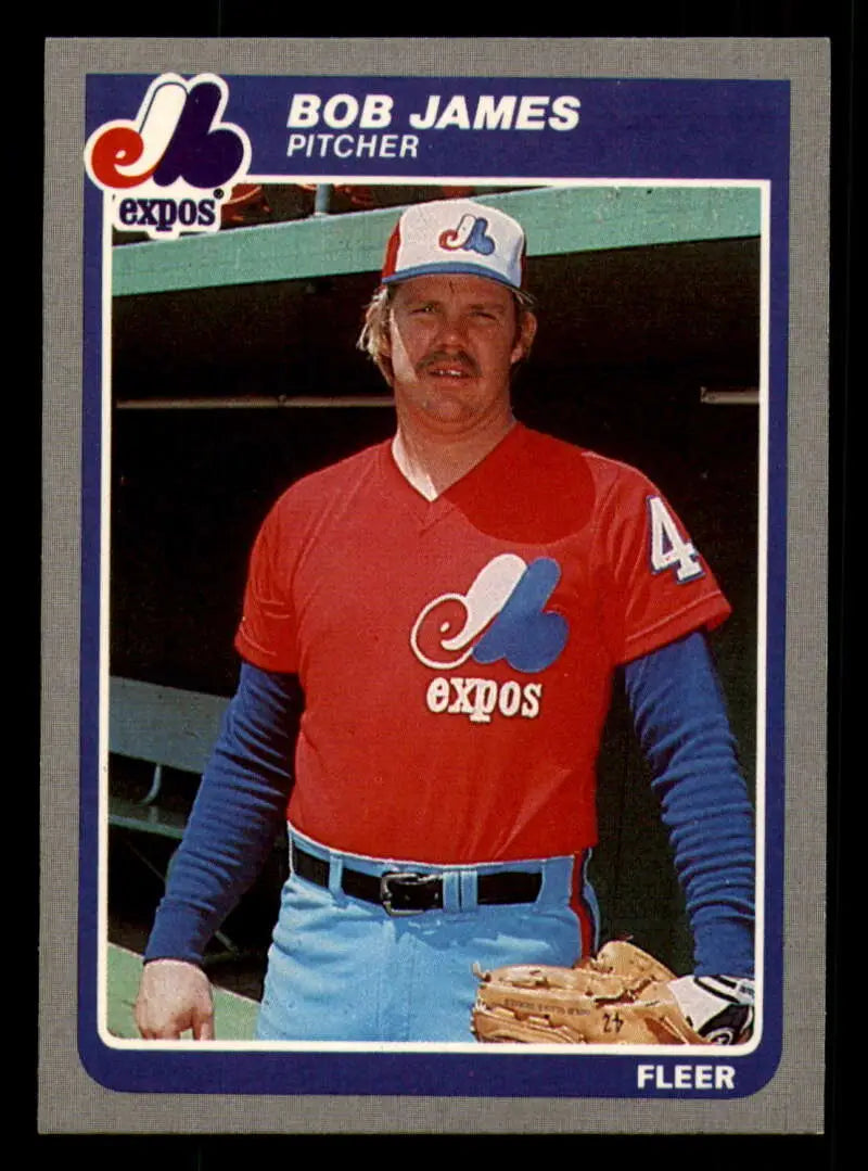 1985 Fleer #400 Bob James EX Excellent Montreal Expos Baseball Card - Baseball Card Single