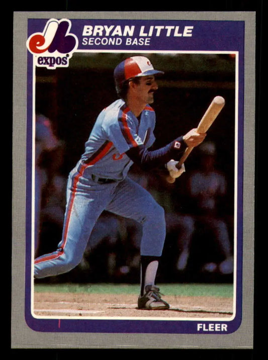 1985 Fleer #402 Bryan Little EX Excellent Montreal Expos Baseball Card - Baseball Card Single