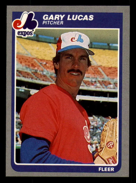 1985 Fleer #403 Gary Lucas EX Excellent Montreal Expos Baseball Card - Baseball Card Single