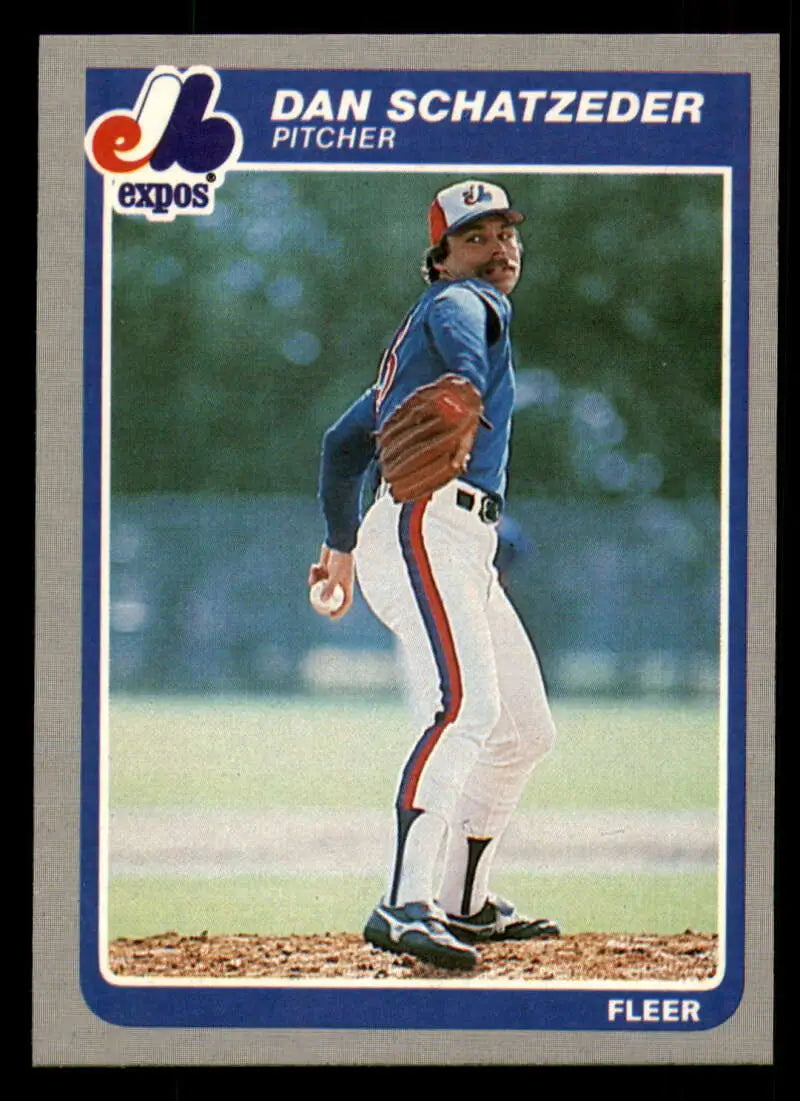 1985 Fleer #409 Dan Schatzeder EX Excellent Montreal Expos Baseball Card - Baseball Card Single