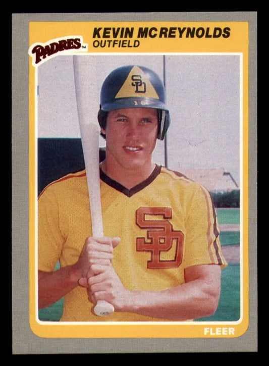1985 Fleer #41 Kevin McReynolds EX Excellent San Diego Padres Baseball Card - Baseball Card Single