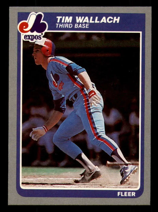 1985 Fleer #412 Tim Wallach EX Excellent Montreal Expos Baseball Card - Baseball Card Single