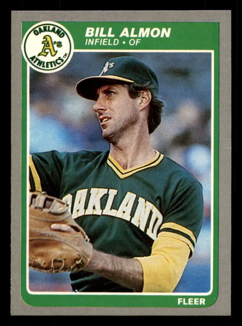 1985 Fleer #414 Bill Almon EX Excellent Oakland Athletics Baseball Card - Baseball Card Single