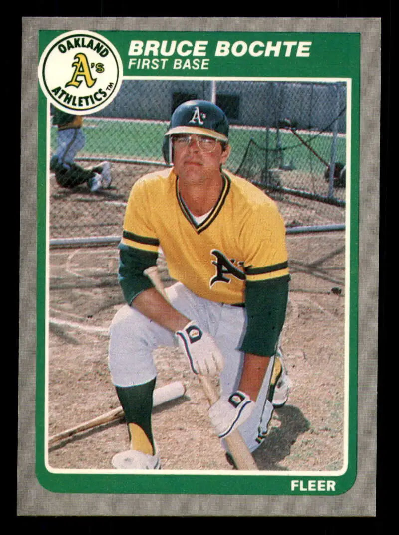 1985 Fleer #416 Bruce Bochte EX Excellent Oakland Athletics Baseball Card - Baseball Card Single