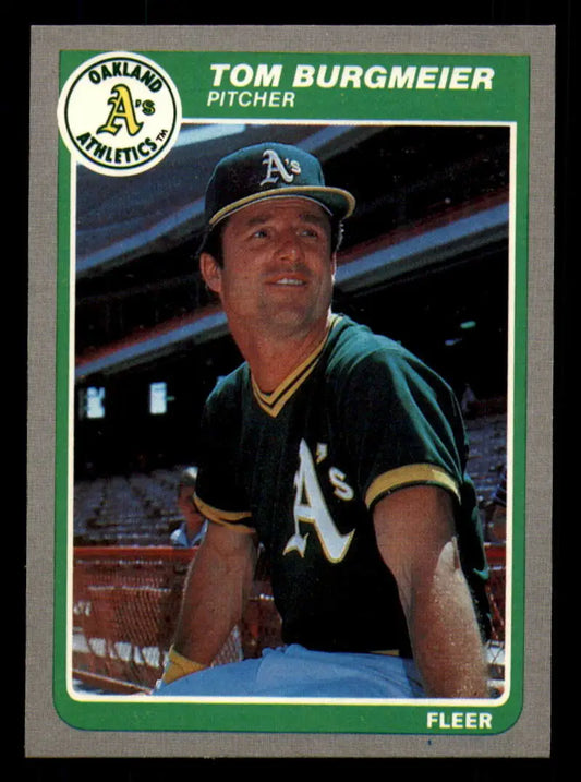 1985 Fleer #417 Tom Burgmeier EX Excellent Oakland Athletics Baseball Card - Baseball Card Single
