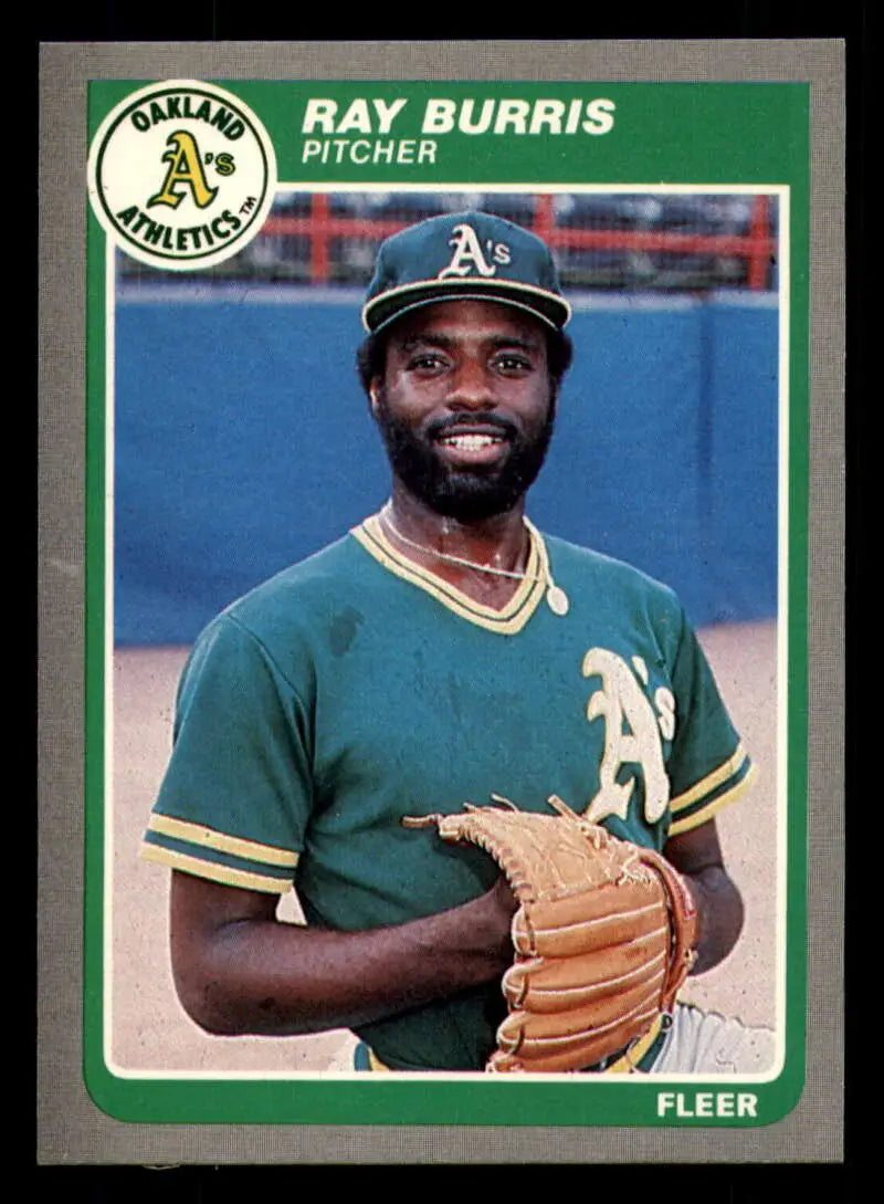 1985 Fleer #418 Ray Burris EX Excellent Oakland Athletics Baseball Card - Baseball Card Single