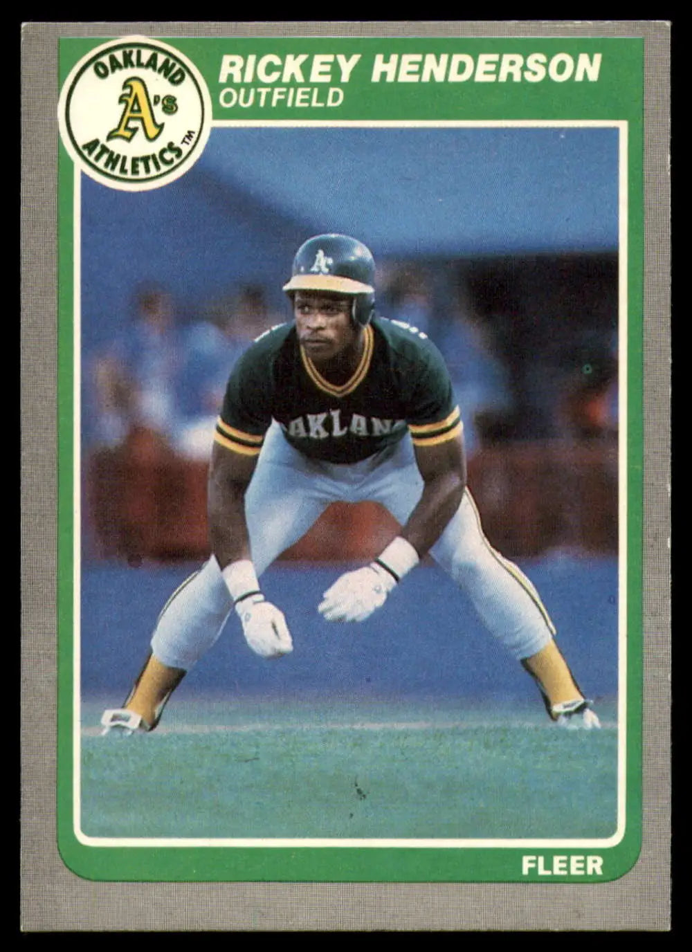 1985 Fleer #425 Rickey Henderson EX Excellent Oakland Athletics Baseball Card - Baseball Card Single