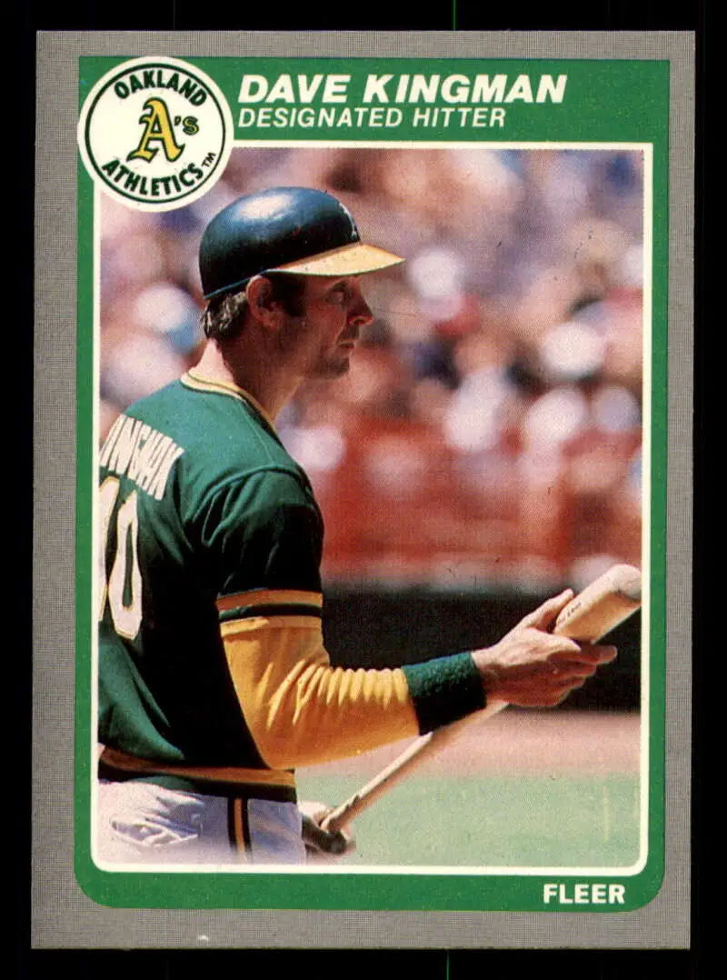 1985 Fleer #427 Dave Kingman EX Excellent Oakland Athletics Baseball Card - Baseball Card Single