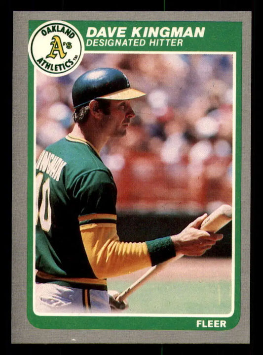 1985 Fleer #427 Dave Kingman EX Excellent Oakland Athletics Baseball Card - Baseball Card Single