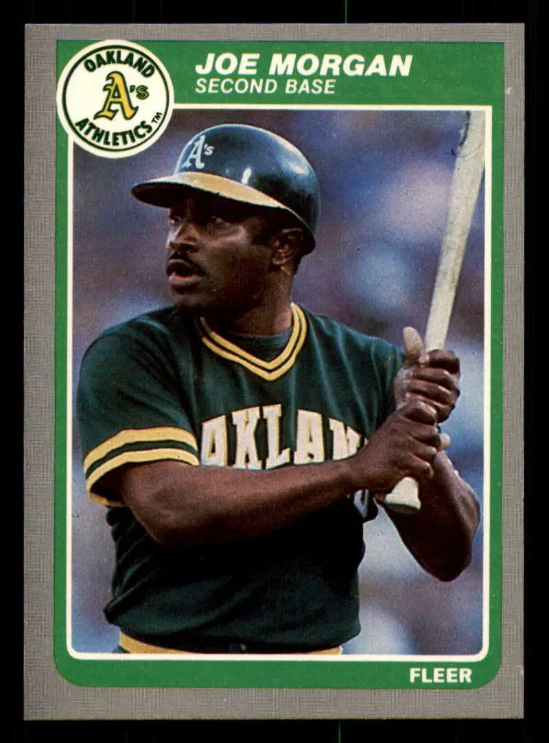 1985 Fleer #431 Joe Morgan EX Excellent Oakland Athletics Baseball Card - Baseball Card Single