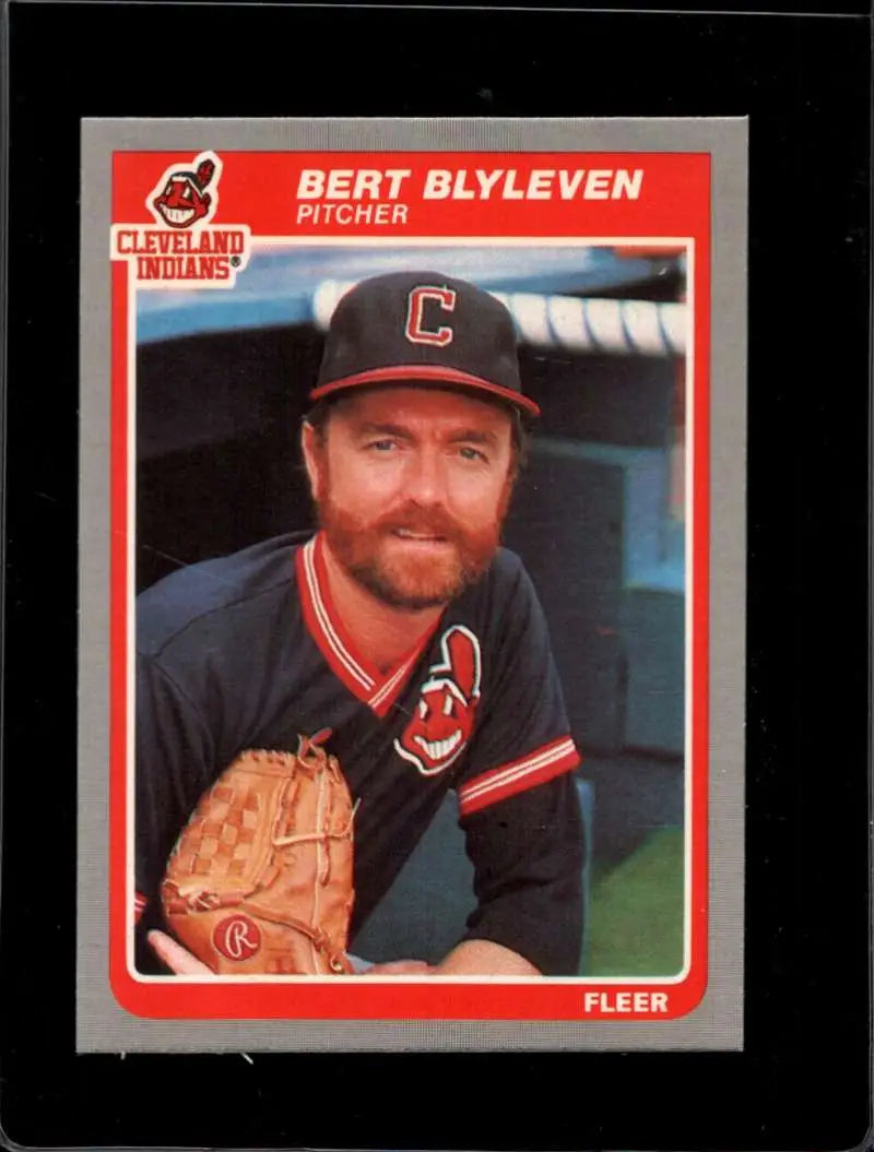 1985 Fleer #440 Bert Blyleven EX Excellent Cleveland Indians Baseball Card - Baseball Card Single