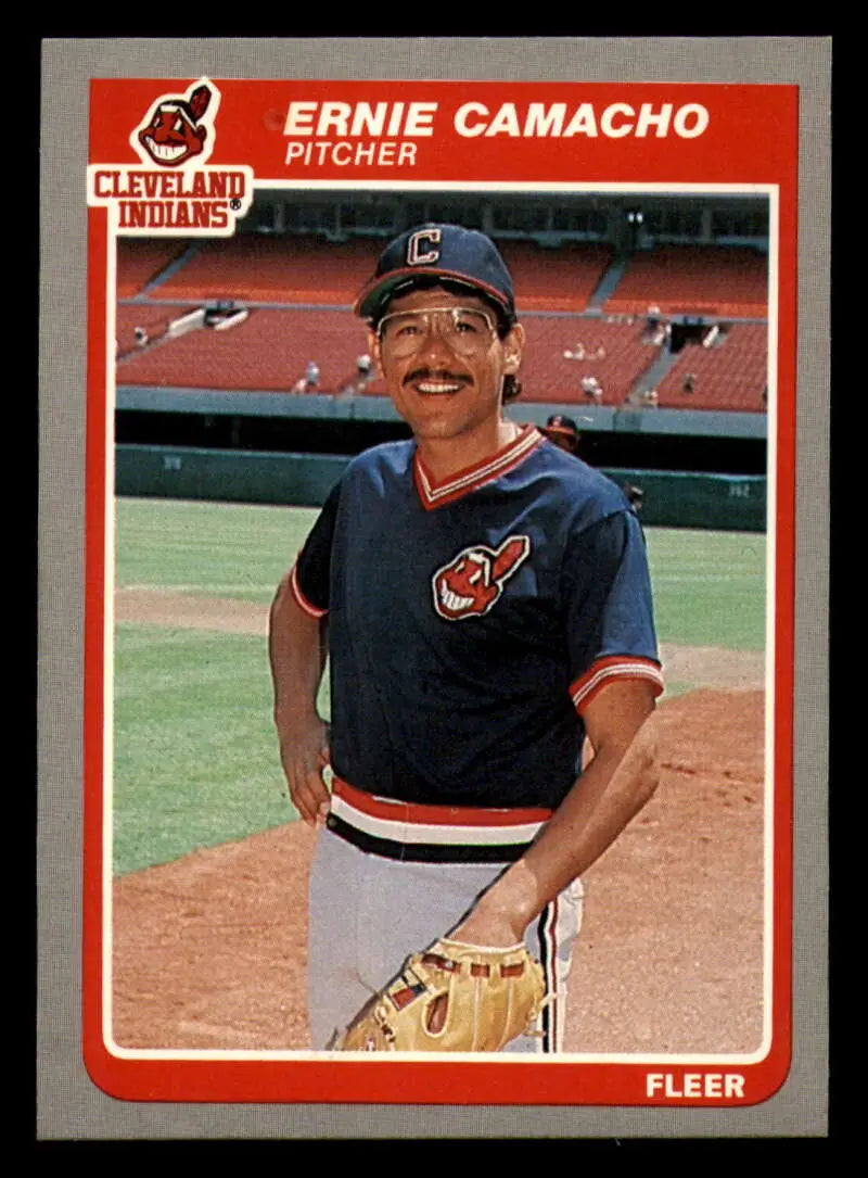 1985 Fleer #442 Ernie Camacho EX Excellent Cleveland Indians Baseball Card - Baseball Card Single