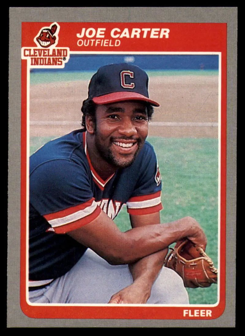 1985 Fleer #443 Joe Carter EX Excellent Cleveland Indians Baseball Card - Baseball Card Single