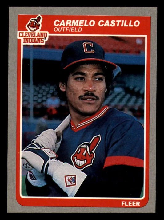 1985 Fleer #444 Carmen Castillo EX Excellent Cleveland Indians Baseball Card - Baseball Card Single
