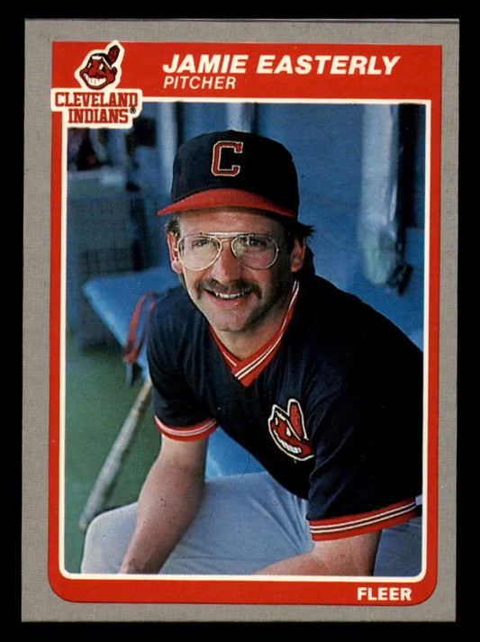 1985 Fleer #445 Jamie Easterly EX Excellent Cleveland Indians Baseball Card - Baseball Card Single