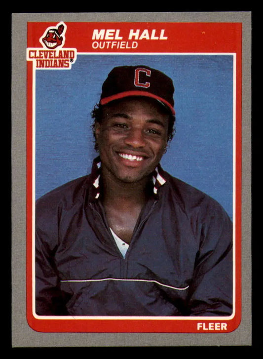 1985 Fleer #449 Mel Hall EX Excellent Cleveland Indians Baseball Card - Baseball Card Single