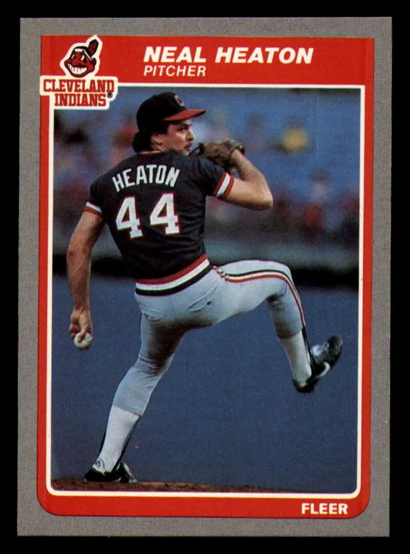1985 Fleer #451 Neal Heaton EX Excellent Cleveland Indians Baseball Card - Baseball Card Single