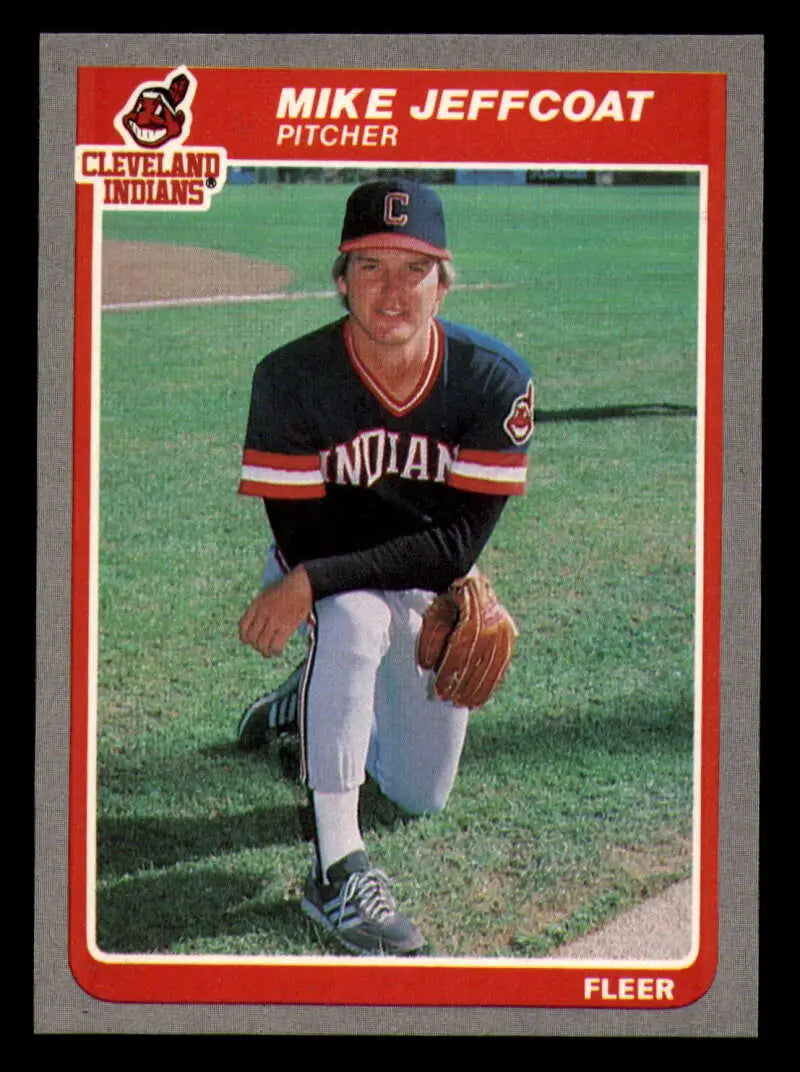 1985 Fleer #453 Mike Jeffcoat EX Excellent Cleveland Indians Baseball Card - Baseball Card Single