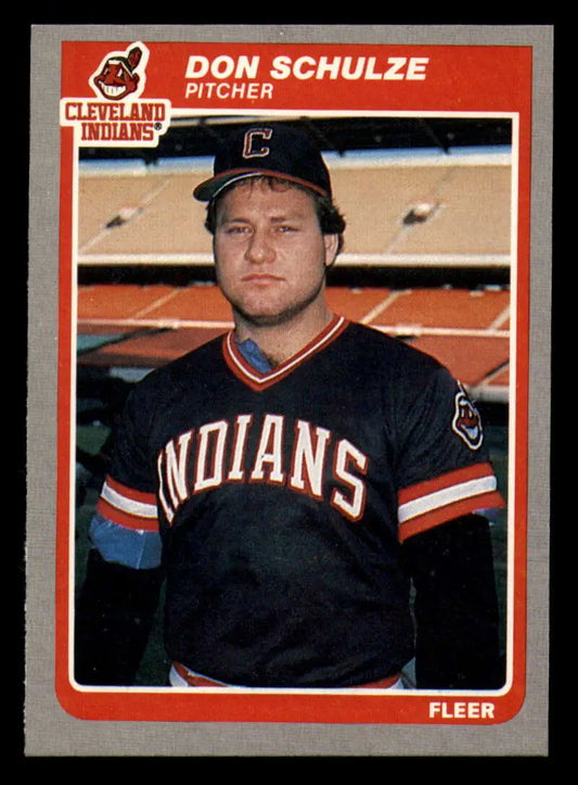 1985 Fleer #454 Don Schulze EX Excellent Cleveland Indians Baseball Card - Baseball Card Single