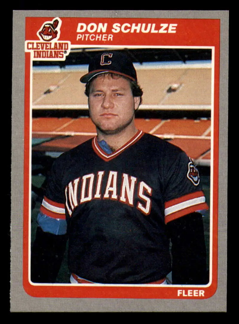 1985 Fleer #454 Don Schulze EX Excellent Cleveland Indians Baseball Card - Baseball Card Single
