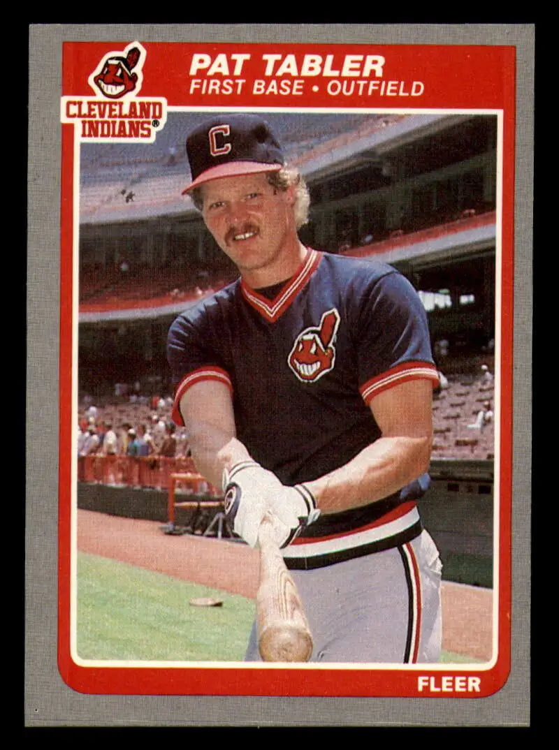 1985 Fleer #456 Pat Tabler EX Excellent Cleveland Indians Baseball Card - Baseball Card Single