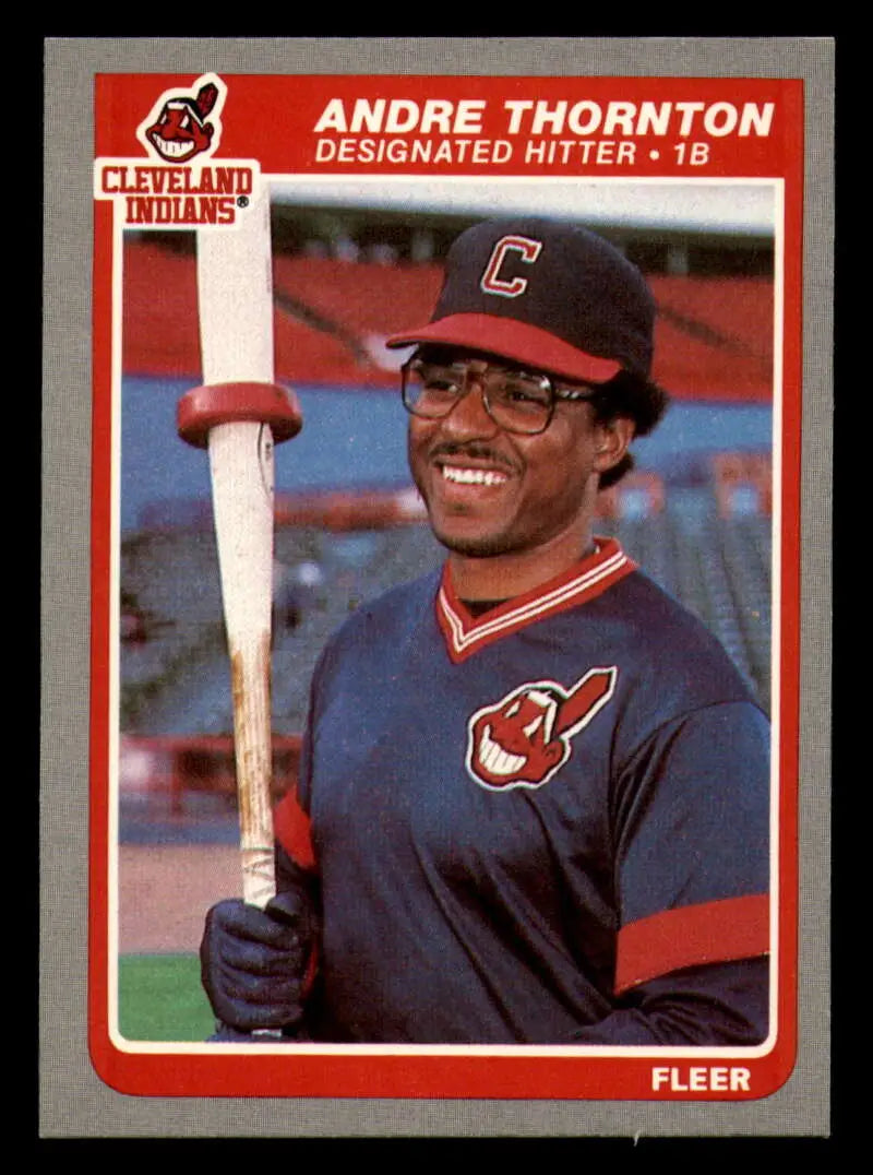1985 Fleer #457 Andre Thornton EX Excellent Cleveland Indians Baseball Card - Baseball Card Single