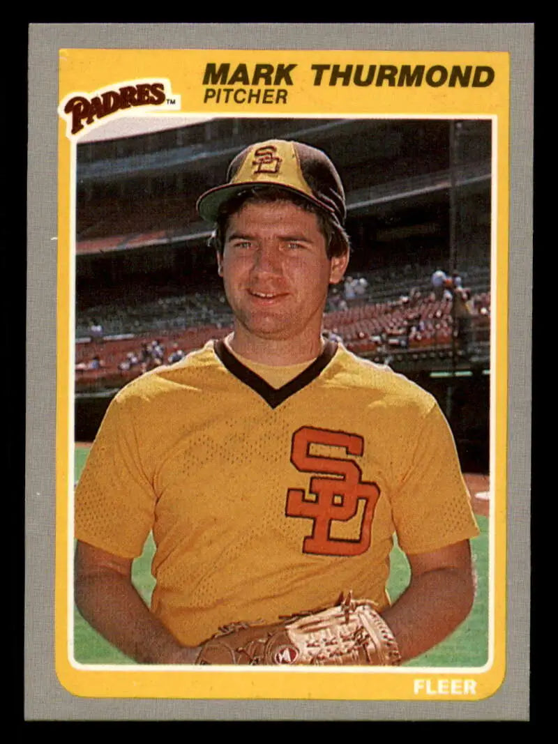 1985 Fleer #46 Mark Thurmond EX Excellent San Diego Padres Baseball Card - Baseball Card Single