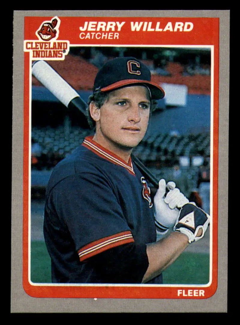 1985 Fleer #460 Jerry Willard EX Excellent Cleveland Indians Baseball Card - Baseball Card Single