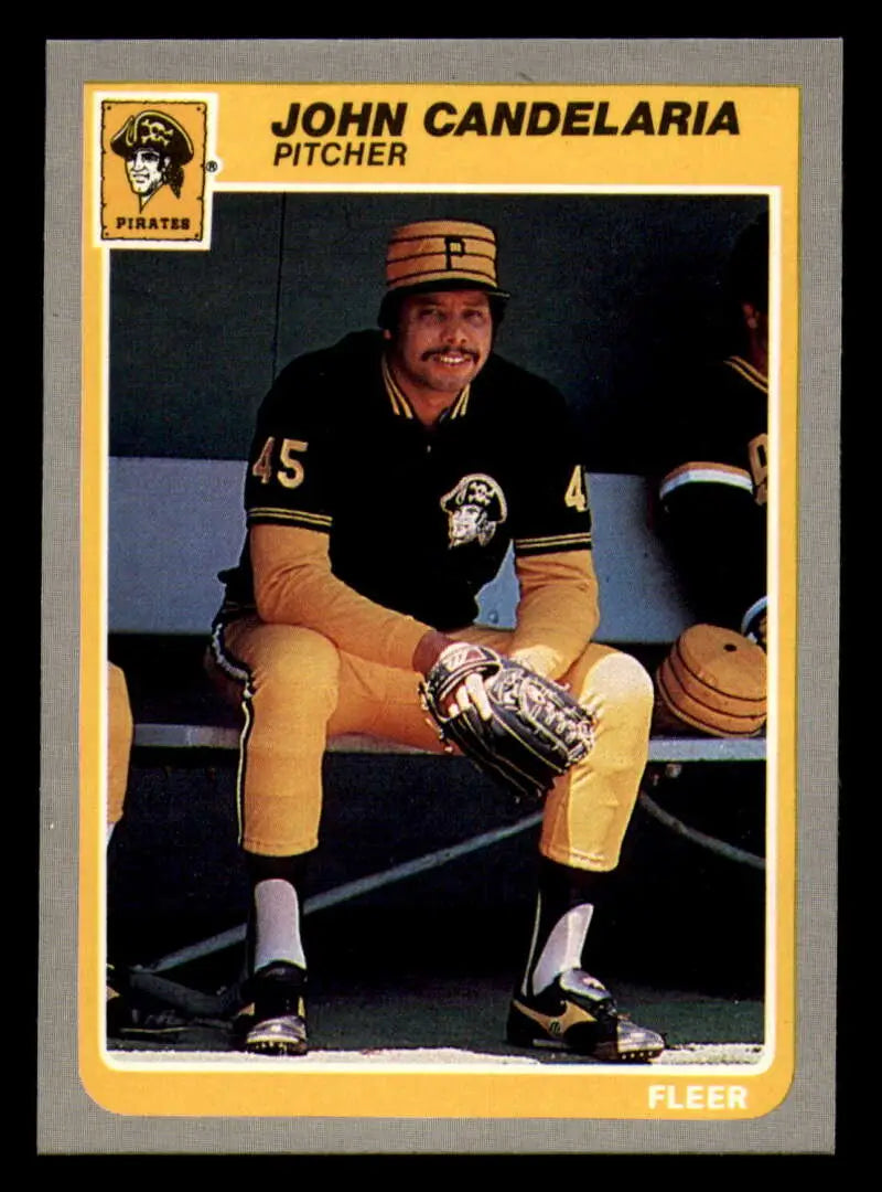 1985 Fleer #462 John Candelaria EX Excellent Pittsburgh Pirates Baseball Card - Baseball Card Single