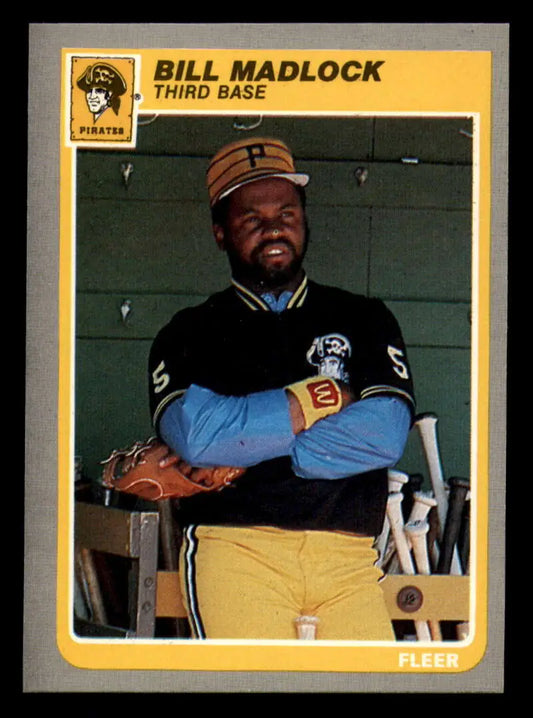 1985 Fleer #468 Bill Madlock EX Excellent Pittsburgh Pirates Baseball Card - Baseball Card Single