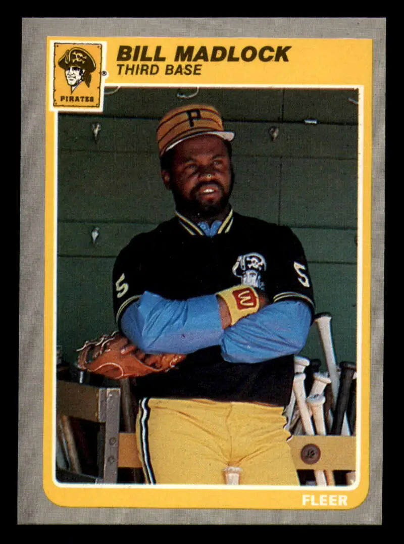 1985 Fleer #468 Bill Madlock EX Excellent Pittsburgh Pirates Baseball Card - Baseball Card Single