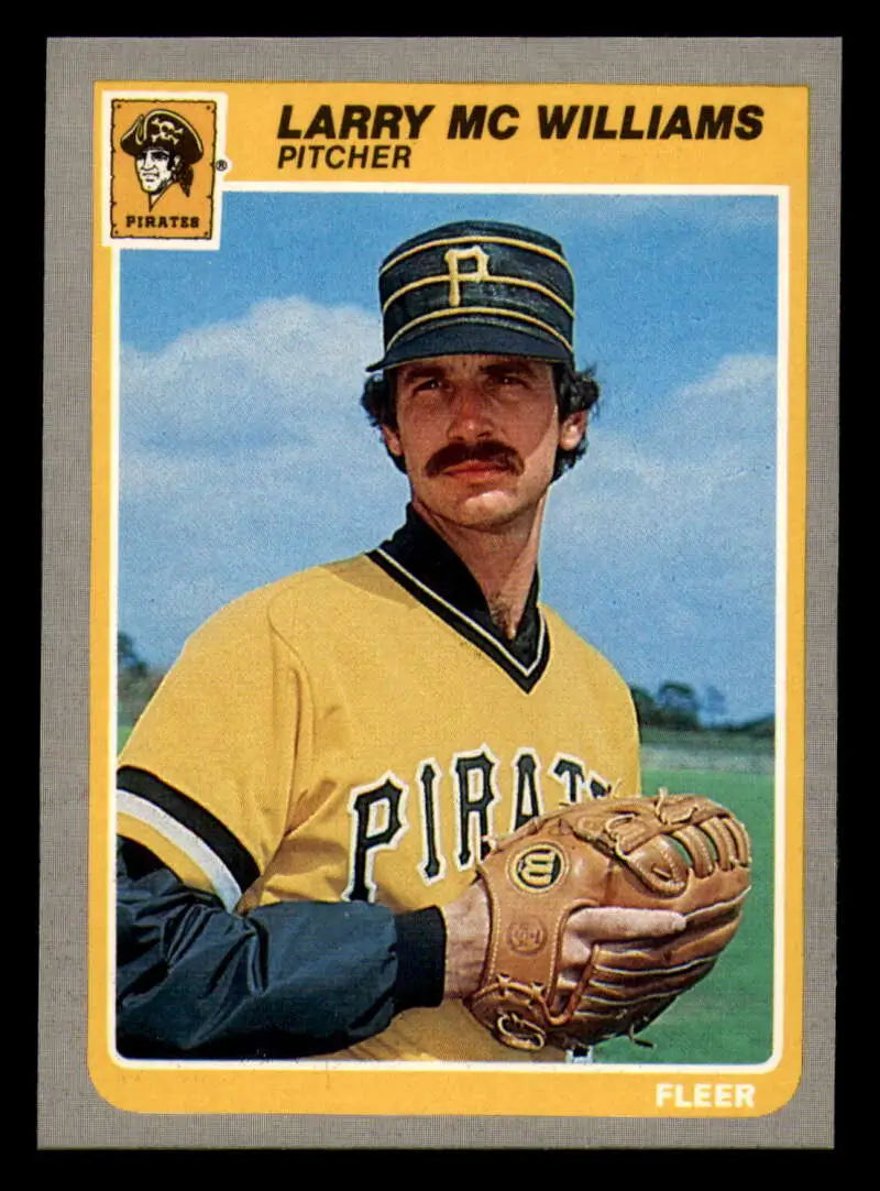 1985 Fleer #470 Larry McWilliams EX Excellent Pittsburgh Pirates Baseball Card - Baseball Card Single