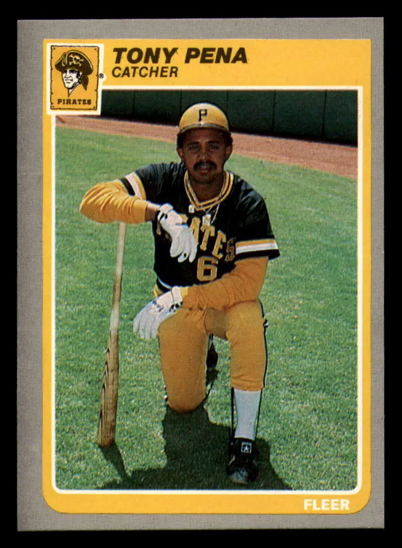 1985 Fleer #472 Tony Pena EX Excellent Pittsburgh Pirates Baseball Card - Baseball Card Single