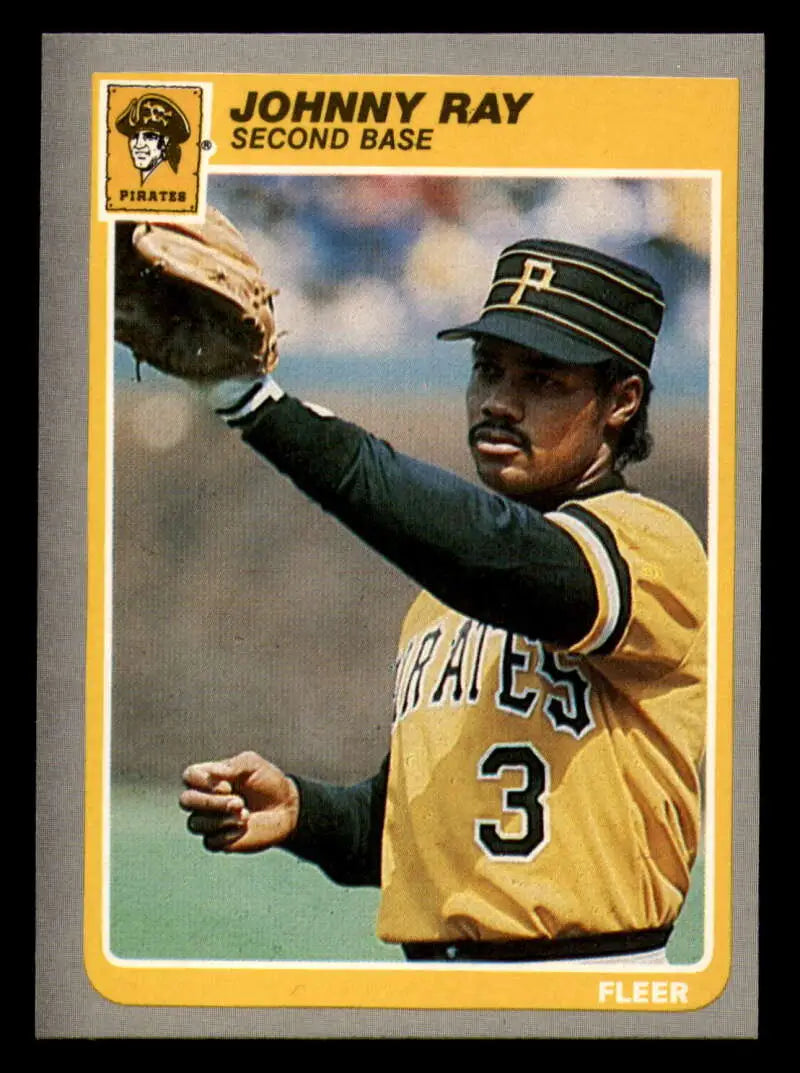 1985 Fleer #473 Johnny Ray EX Excellent Pittsburgh Pirates Baseball Card - Baseball Card Single