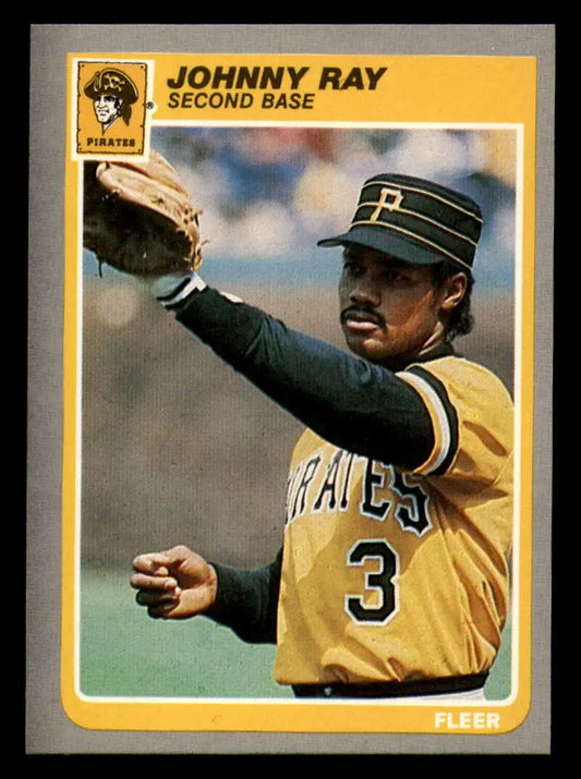 1985 Fleer #473 Johnny Ray EX Excellent Pittsburgh Pirates Baseball Card - Baseball Card Single