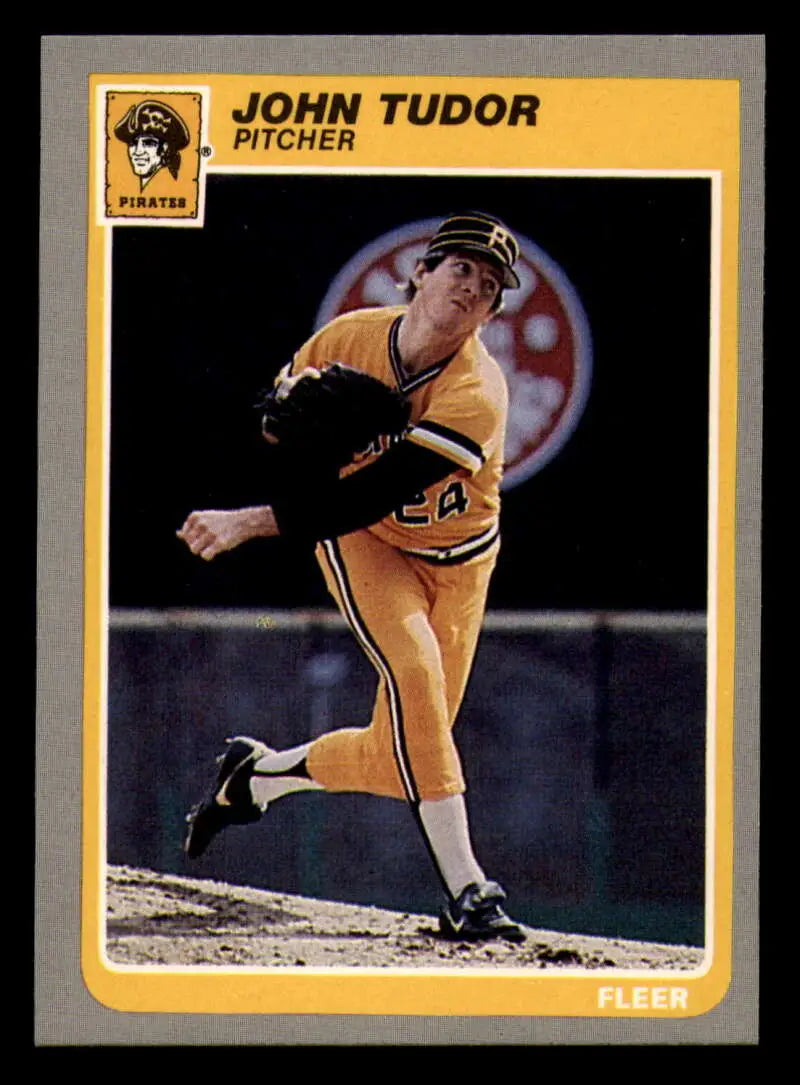 1985 Fleer #479 John Tudor EX Excellent Pittsburgh Pirates Baseball Card - Baseball Card Single