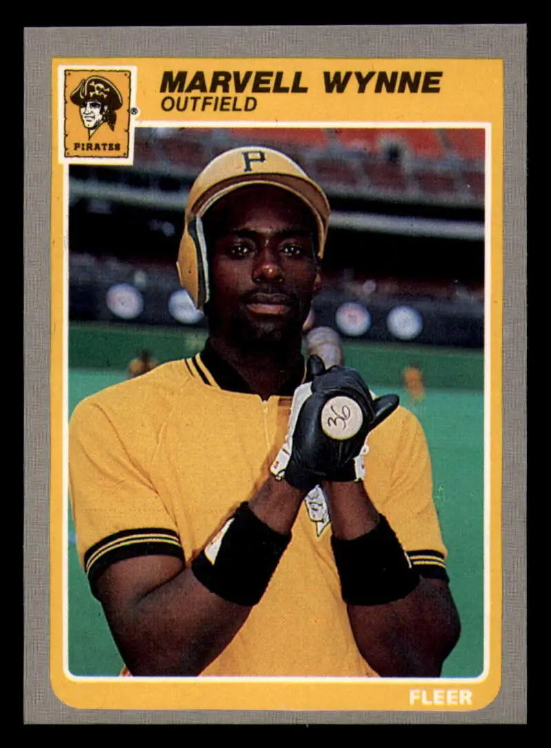 1985 Fleer #481 Marvell Wynne EX Excellent Pittsburgh Pirates Baseball Card - Baseball Card Single