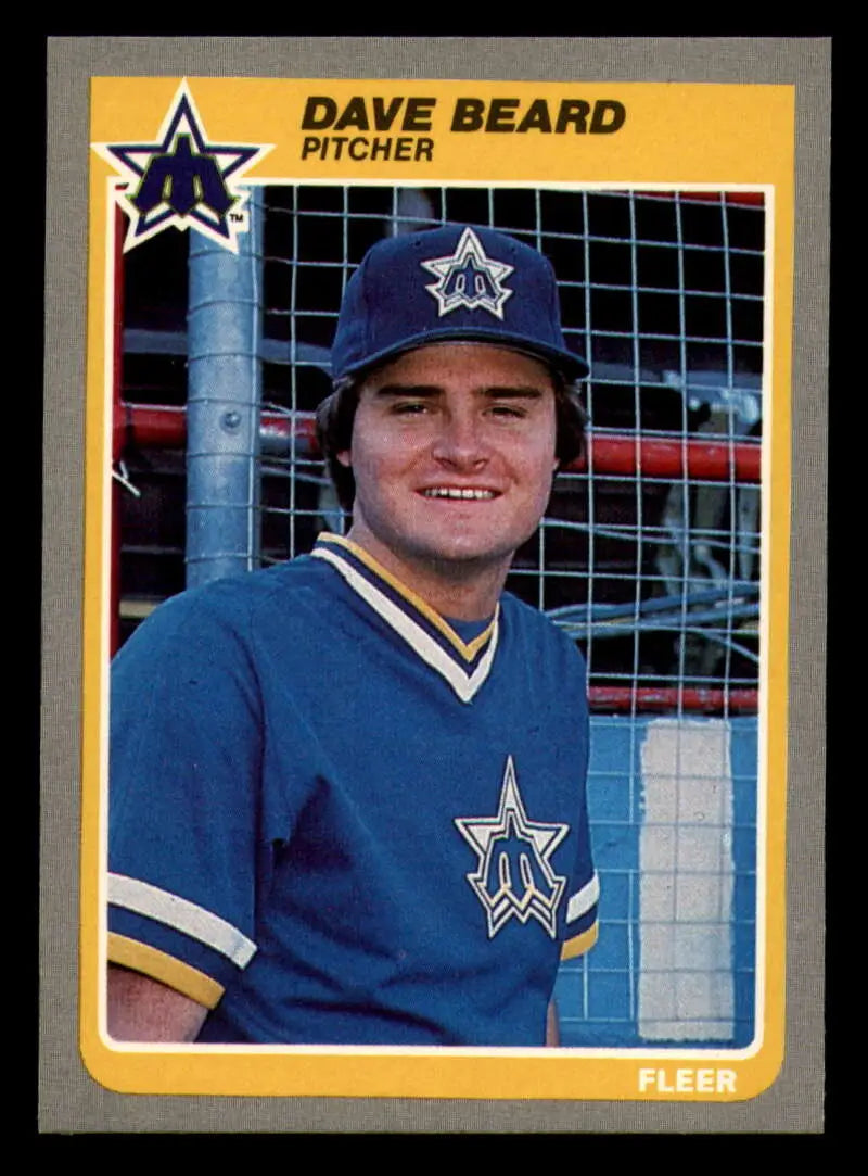 1985 Fleer #483 Dave Beard EX Excellent Seattle Mariners Baseball Card - Baseball Card Single