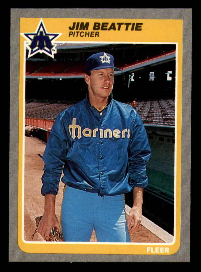 1985 Fleer #484 Jim Beattie EX Excellent Seattle Mariners Baseball Card - Baseball Card Single