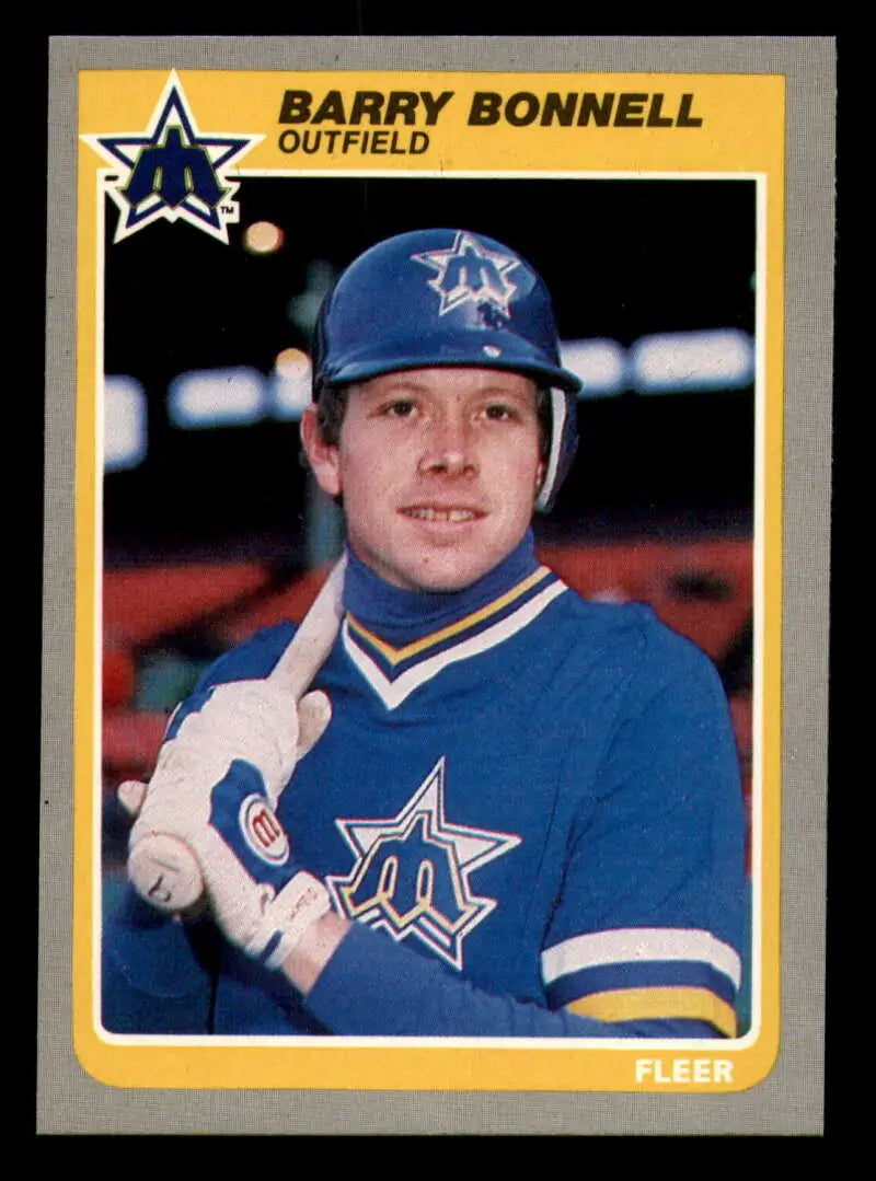 1985 Fleer #485 Barry Bonnell EX Excellent Seattle Mariners Baseball Card - Baseball Card Single