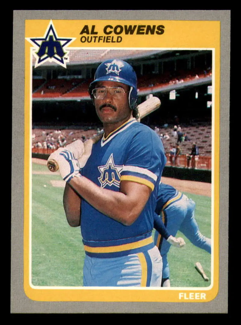 1985 Fleer #487 Al Cowens EX Excellent Seattle Mariners Baseball Card - Baseball Card Single