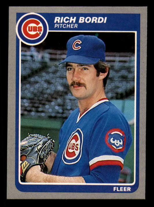 1985 Fleer #49 Rich Bordi EX Excellent Chicago Cubs Baseball Card - Baseball Card Single