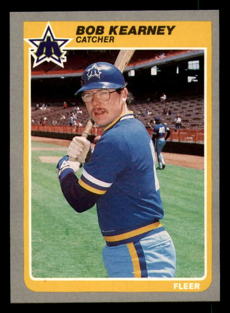1985 Fleer #491 Bob Kearney EX Excellent Seattle Mariners Baseball Card - Baseball Card Single