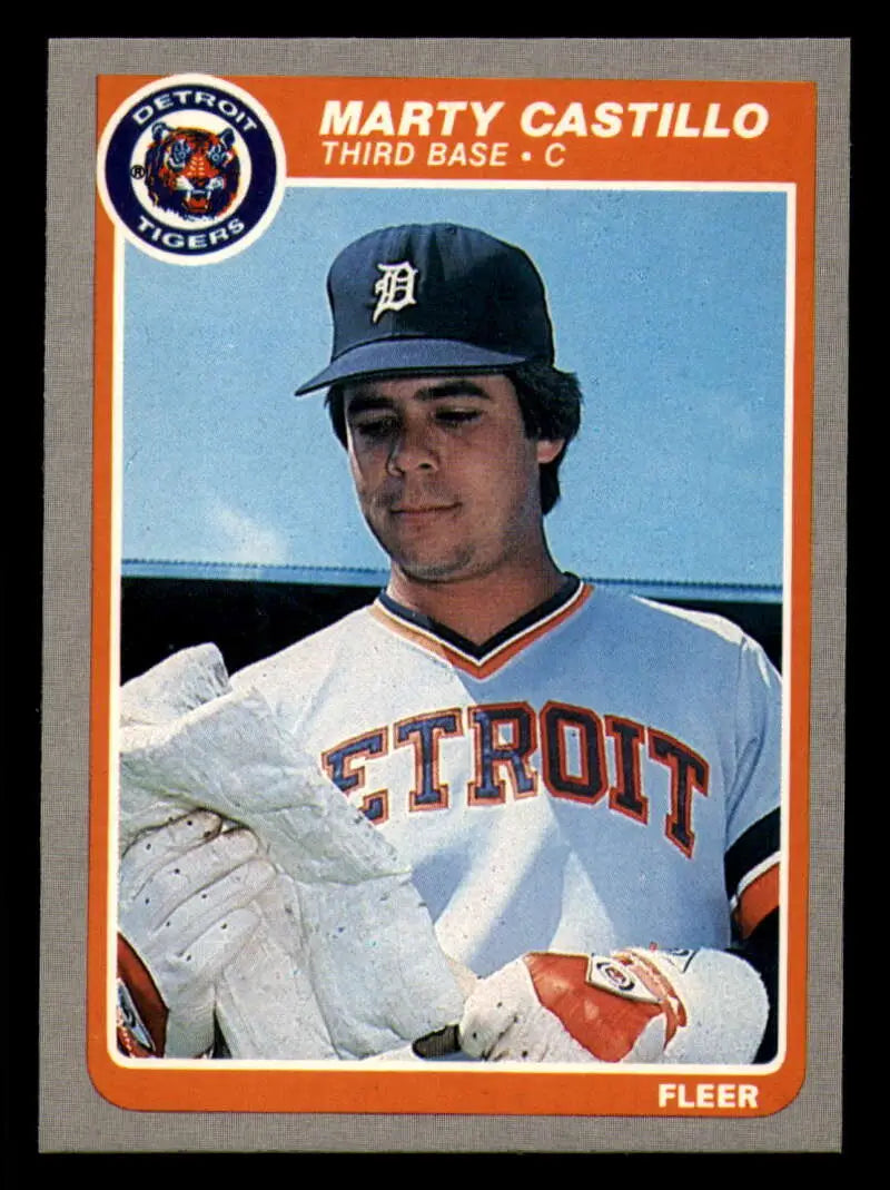 1985 Fleer #5 Marty Castillo EX Excellent Detroit Tigers Baseball Card - Baseball Card Single