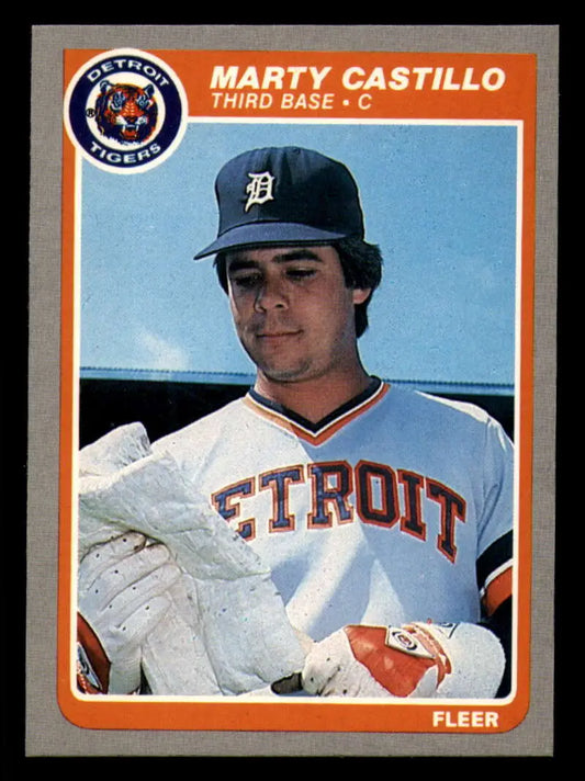 1985 Fleer #5 Marty Castillo EX Excellent Detroit Tigers Baseball Card - Baseball Card Single