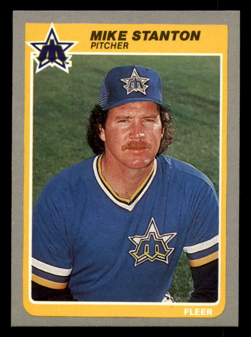 1985 Fleer #501 Mike Stanton EX Excellent Seattle Mariners Baseball Card - Baseball Card Single