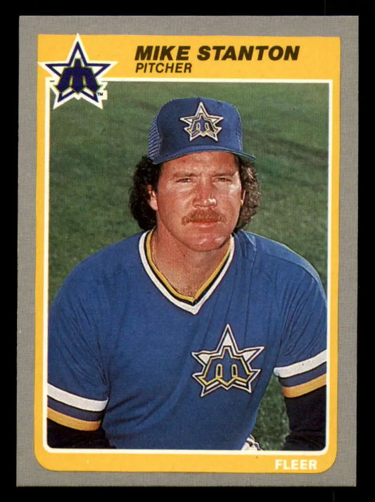 1985 Fleer #501 Mike Stanton EX Excellent Seattle Mariners Baseball Card - Baseball Card Single